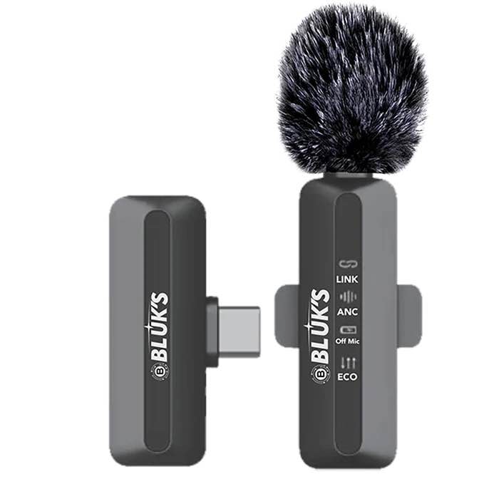 Bluks BX-115 Professional Wireless Microphone With ANC Noise Cancellation