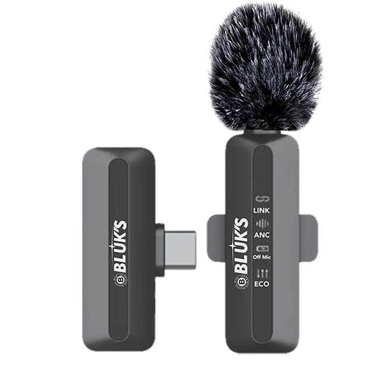 Bluks BX-115 Professional Wireless Microphone With ANC Noise Cancellation